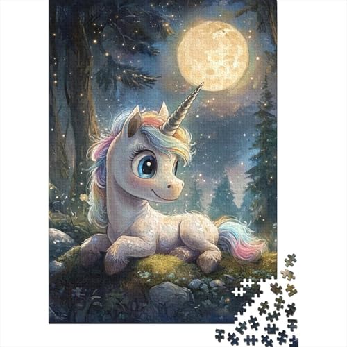 Einhorn-Puzzle, 1500 Teile, Holzpuzzle, Spielzeug, Familienspiel, Schwierigkeitsgrad, Herausforderung, Puzzles 1500 Teile (85 x 57 cm) von SOQWBYG