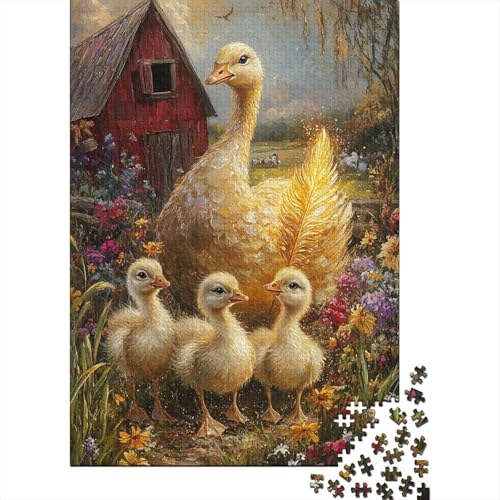 Entzückendes Gänse-Puzzle für Erwachsene, 1500-teiliges Puzzle für Erwachsene, Puzzle aus Holz, kreativ für Erwachsene, anspruchsvolles Spiel, 1500 Teile (85 x 57 cm) von SOQWBYG