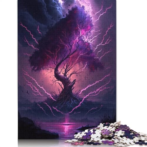 Fantasie-Kirschblütenbaum-Puzzle, 520 Teile, Holzpuzzle, Puzzlespiele für Erwachsene, Lernspielzeug, 520 Teile (52 x 38 cm) von SOQWBYG