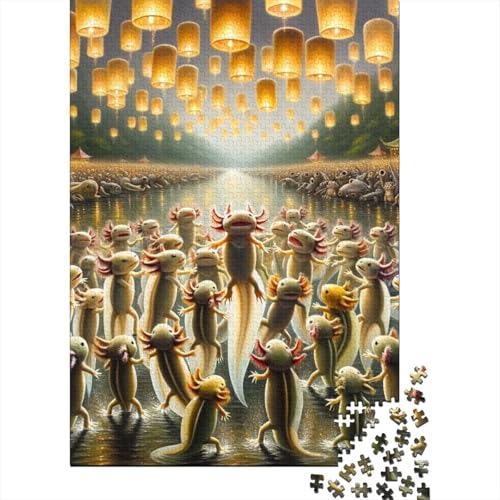 Fantasy Axoloyl Puzzle, Familienspaß, 100% recycelte Pappe, Puzzle für Kinder und Erwachsene ab 12 Jahren, 38 x 26 cm, 1000 Teile von SOQWBYG