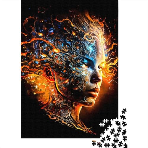 Fantasy Face22 Puzzle, 100 Prozent Recyclingkarton, Premium-Karton, Puzzle für Erwachsene und Kinder, 70 x 50 cm, 1000 Teile von SOQWBYG