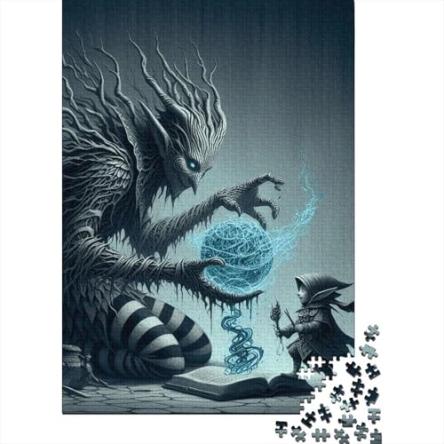 Fantasy-Monster-Puzzle-Spielzeug, Lernspiel, Premium-Karton-Puzzle für Erwachsene und Kinder, Ostergeschenk, 38 x 26 cm/1000 Teile von SOQWBYG