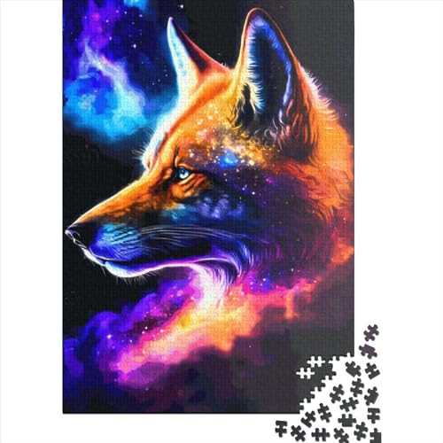 Fox Puzzles 1000 Teile Holzpuzzle Erwachsene Puzzlespiele Lernspielzeug 1000 Teile (75x50cm) von SOQWBYG