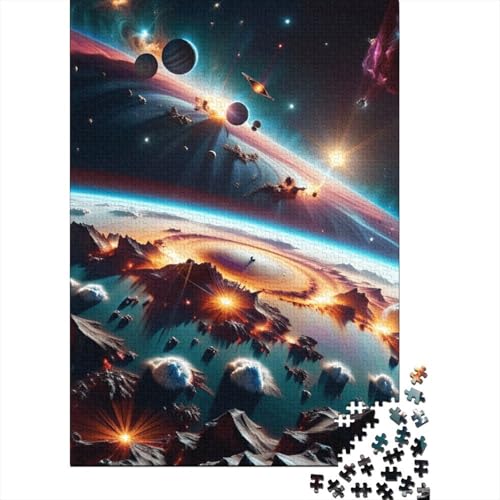 Galaktisches Universum Puzzle, freundliche Materialien, 100 Prozent recycelte Pappe, Puzzle für Erwachsene und Kinder, Ostergeschenk, 38 x 26 cm, 1000 Teile von SOQWBYG