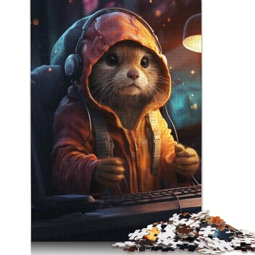 Gaming Bunny Puzzles, 520-teiliges Puzzle für Erwachsene, Unmögliches Puzzle, Holzspielzeug, herausforderndes Puzzlespiel, 520 Teile (52 x 38 cm) von SOQWBYG