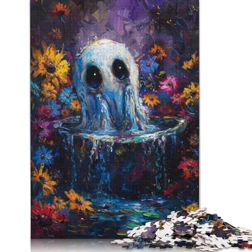 Geist in einem Blumenteich, Puzzle, 520 Teile, Holzpuzzle, Puzzlespiele für Erwachsene, Lernspielzeug, 520 Teile (52 x 38 cm) von SOQWBYG