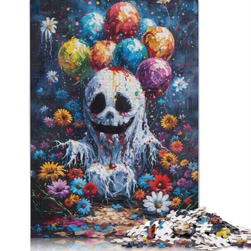 Geist mit Luftballons, 1500-teiliges Puzzle, Holzpuzzle, Spielzeug, Familienspiel, Schwierigkeitsgrad, Herausforderung, Puzzles 1500 Teile (85 x 57 cm) von SOQWBYG