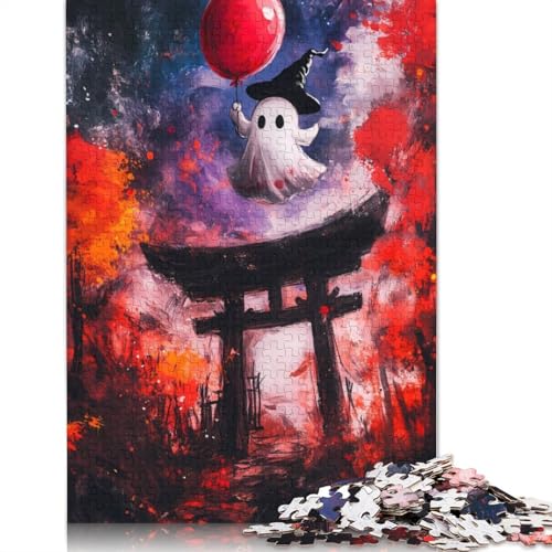 Geisterhaftes Halloween in Japan, Puzzle für Erwachsene, 1500 Teile, schwieriges Puzzle, unmögliches Puzzle für Personen ab 18 Jahren, 1500 Teile (85 x 57 cm) von SOQWBYG