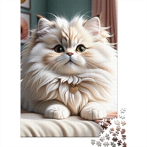 Haustier-Katzen-Puzzle, präzises ineinander greifendes rechteckiges Papierpuzzle für Erwachsene und Kinder, einzigartiges Geschenk, 38 x 26 cm, 1000 Teile von SOQWBYG