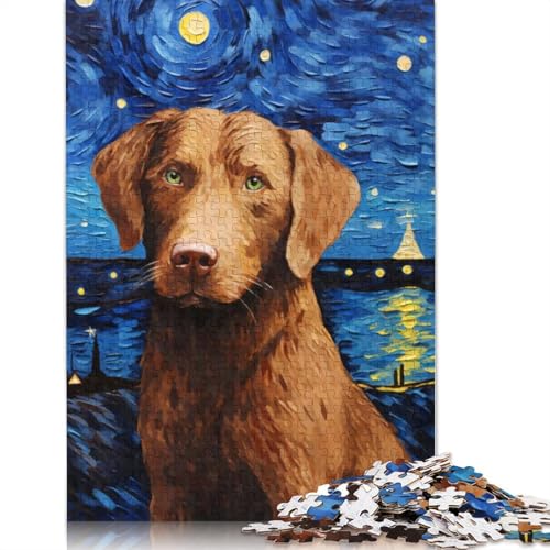 Holzpuzzle-Spielzeug für 1000 Teile, Chesapeake Bay Retriever-Puzzles, Jungen- und Mädchen-Puzzles, Lernspiele für über 18-Jährige, 1000 Teile (75 x 50 cm) von SOQWBYG