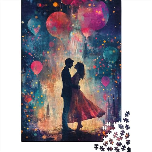 Holzpuzzle-Spielzeug für 520 Teile, Art Happy Lovers Puzzles, Jungen- und Mädchen-Puzzles, Lernspiele für über 18-Jährige, 520 Teile (52 x 38 cm) von SOQWBYG