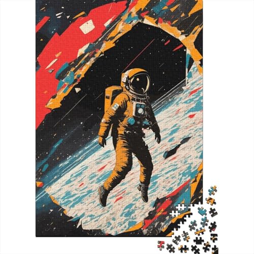 Holzpuzzle-Spielzeug für 520 Teile, Lost Astronaut Puzzles, Jungen- und Mädchen-Puzzles, Lernspiele für 18-Jährige und älter, 520 Teile (52 x 38 cm) von SOQWBYG