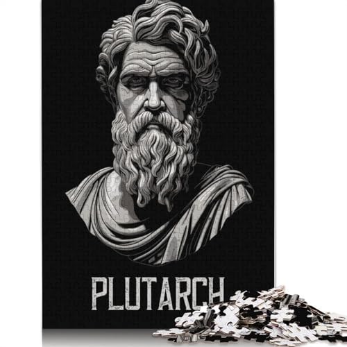 Holzpuzzle-Spielzeug für 520 Teile „Plutarch, griechischer Philosoph“, Puzzle für Jungen und Mädchen, Lernspiele für über 18-Jährige, 520 Teile (52 x 38 cm) von SOQWBYG