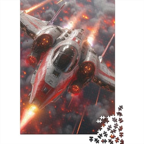 Intercepter Fighter Puzzle, schwierige Herausforderung, 100 Prozent recycelte Pappe, Puzzle für Kinder und Erwachsene ab 12 Jahren, Geschenke, 38 x 26 cm, 1000 Teile von SOQWBYG