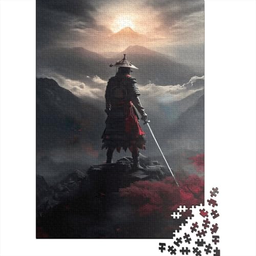 Japanisches Samurai-Puzzle, 1000 Teile, Holzpuzzle, Spielzeug, Familienspiel, Schwierigkeitsgrad, Herausforderung, Puzzles 1000 Teile (75 x 50 cm) von SOQWBYG