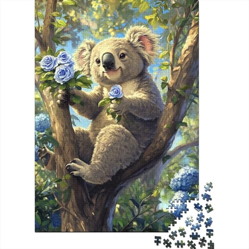 Koala-Puzzle, 520 Teile, Holzpuzzle, Spielzeug, Familienspiel, Schwierigkeitsgrad, Herausforderung, Puzzles 520 Teile (52 x 38 cm) von SOQWBYG