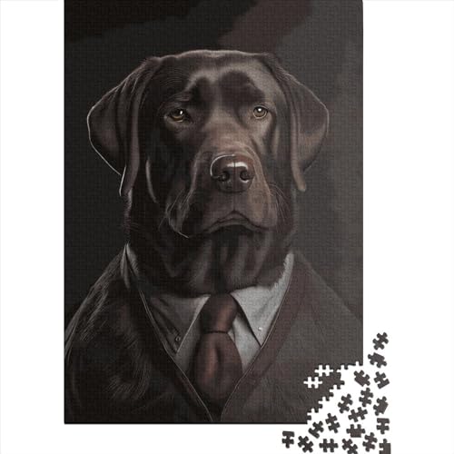 Labrador Puzzle Spielzeug Lernspiel Papier Rechteckiges Puzzle für Jungen oder Mädchen Ostergeschenke 70x50cm/1000 Teile von SOQWBYG