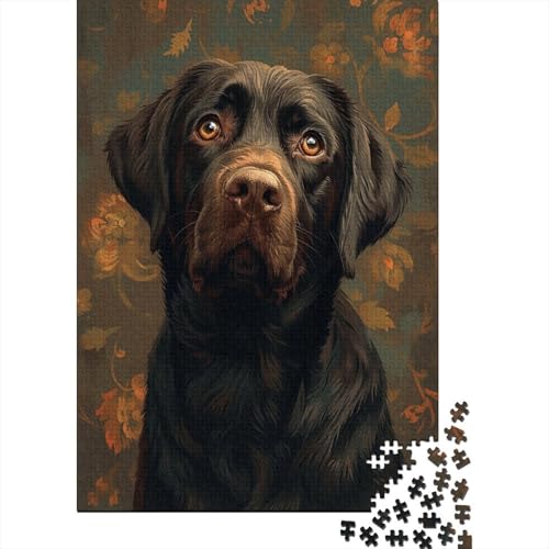 Labrador_Retriever-Puzzle, 1000 Teile, Holzpuzzle, Spielzeug, Familienspiel, Schwierigkeitsgrad, Herausforderung, Puzzles 1000 Teile (75 x 50 cm) von SOQWBYG