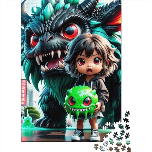 Monster Puzzle Relax Challenge Spielzeug Papier Rechteckiges Puzzle für Jungen oder Mädchen Vatertagsgeschenke 38x26cm/1000 Teile von SOQWBYG