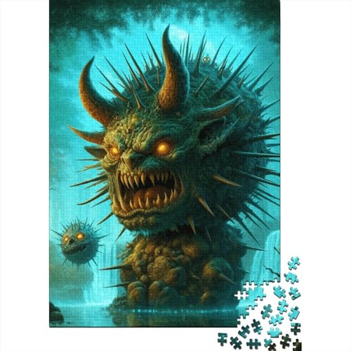 Monsters Puzzle Relax Challenge Spielzeug Papier Rechteckiges Puzzle für Jungen oder Mädchen Vatertagsgeschenke 70x50cm/1000 Teile von SOQWBYG