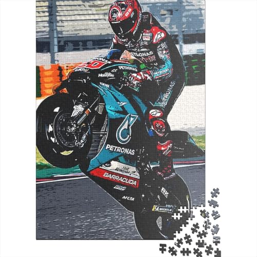 Moto Gp Racing Puzzle, 520 Teile, Holzpuzzle, Spielzeug, Familienspiel, Schwierigkeitsgrad, Herausforderung, Puzzles 520 Teile (52 x 38 cm) von SOQWBYG