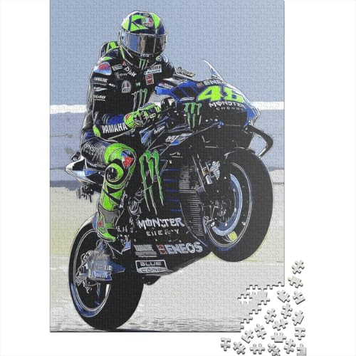 Moto Gp Racing Puzzle 520 Teile Puzzle für Erwachsene, Lernspiele, Spielzeug, DIY, kreatives Holzpuzzle, Geschenke, 520 Teile (52 x 38 cm) von SOQWBYG