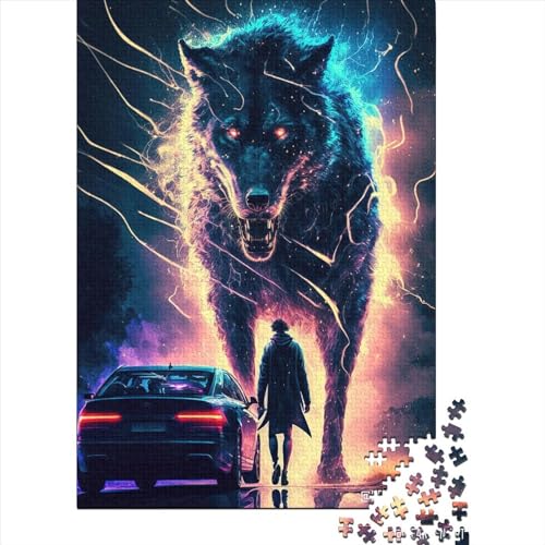 Mutant Wolf1 Puzzle 1500 Teile Puzzle für Erwachsene Puzzle-Sets für die ganze Familie Lernspiel 1500 Teile (85 x 57 cm) von SOQWBYG