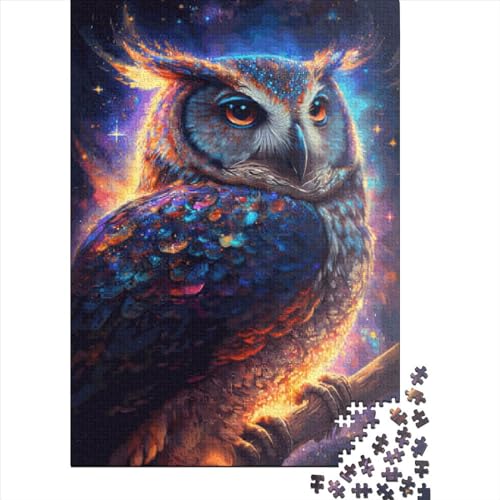 Nebula Owl 1500 Puzzleteile für Erwachsene, Puzzle-Sets für die ganze Familie, Lernspiel, Puzzle 1500 Teile (85 x 57 cm) von SOQWBYG