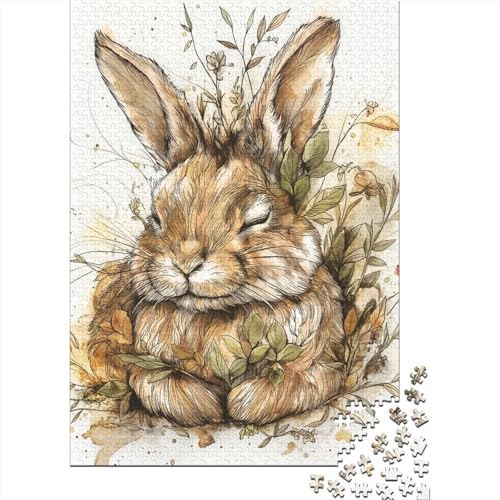 Ostern Niedlicher Hase Puzzle 1500 Teile Erwachsenenpuzzle Lernspiele Spielzeug DIY Holz Kreatives Puzzle Geschenke 1500 Teile (85x57cm) von SOQWBYG