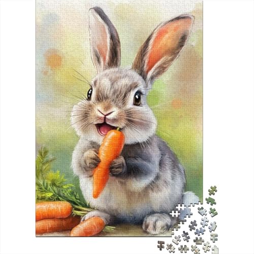 Ostern Niedlicher Hase Puzzle 1500 Teile Erwachsenenpuzzle Lernspiele Spielzeug DIY Holz Kreatives Puzzle Geschenke 1500 Teile (85x57cm) von SOQWBYG