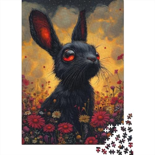 Ostern Niedliches Häschen-Puzzle 1500 Teile Puzzle Spielzeug für Erwachsene Puzzle Einzigartig Schwieriges Und Herausforderndes Puzzle Spiel Spielzeug Geschenk 1500 Teile (85x57cm) von SOQWBYG