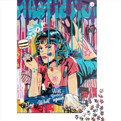 Pop-Fiction-Puzzle, kreative Spiele, Premium-Karton-Puzzle für Erwachsene, Teenager, Ostergeschenke, 70 x 50 cm/1000 Teile von SOQWBYG