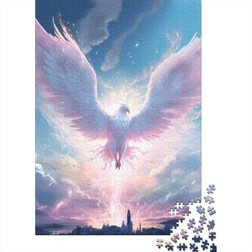 Puzzle „Adler im Flug“, anpassbare Bilder, 100% recycelte Pappe, Puzzle für Erwachsene und Teenager, einzigartiges Geschenk, 70 x 50 cm, 1000 Teile von SOQWBYG