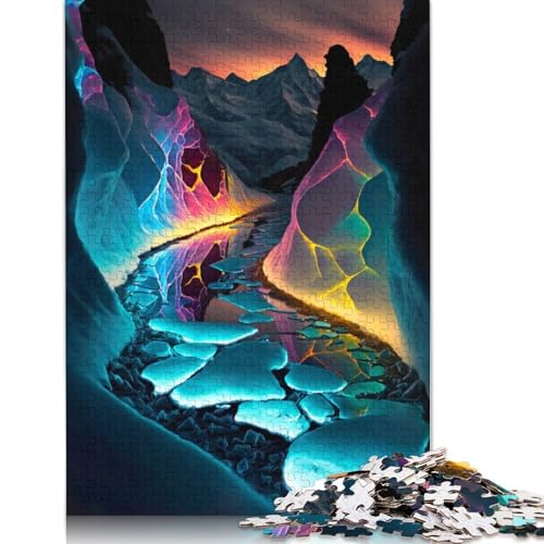 Puzzle 1000 Teile für Erwachsene, Antarktischer Gletscherfluss, Puzzle, Kunst, DIY-Spiel, Geschenk, Spielzeug, Familienspiel, 1000 Teile (75 x 50 cm) von SOQWBYG