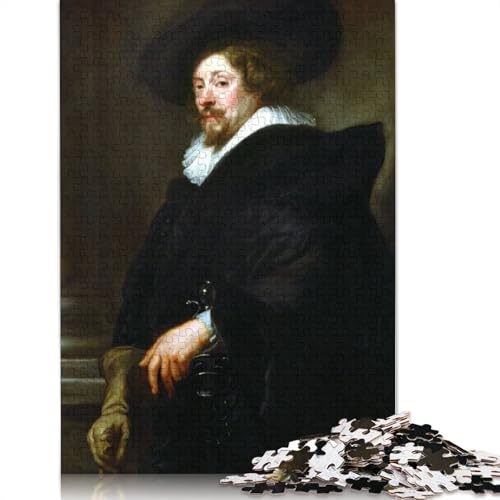 Puzzle 1000 Teile für Erwachsene, Selbstporträt von Paul Rubens, Puzzle, Kunst, DIY-Spiel, Geschenk, Spielzeug, Familienspiel, 1000 Teile (75 x 50 cm) von SOQWBYG