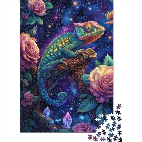 Puzzle 1500 Teile für Erwachsene, Mystical_Chameleon Puzzles, Kunst-DIY-Spiel, Geschenk, Spielzeug, Familienspiel, 1500 Teile (85 x 57 cm) von SOQWBYG