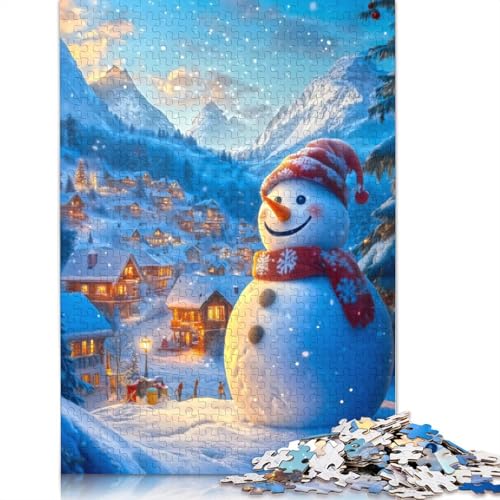 Puzzle 1500 Teile für Erwachsene „Schneemann-Weihnachtspuzzle-Set“, Spielzeug für Erwachsene, Geschenkpuzzle für die Wanddekoration zu Hause, 1500 Teile (85 x 57 cm) von SOQWBYG