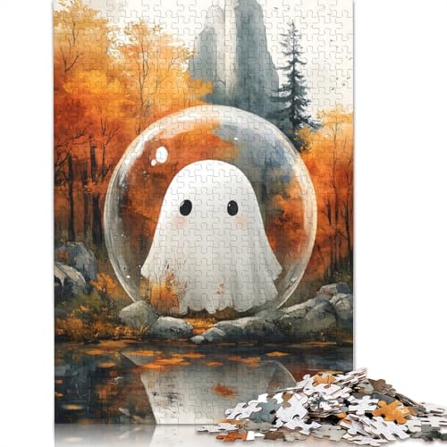 Puzzle 520 Teile Geist im Herbstwald Puzzle Dekompressionsspielzeug Holzpuzzle Geburtstagsgeschenke für Erwachsene 520 Teile (52x38cm) von SOQWBYG