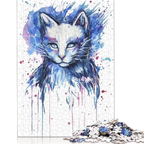 Puzzle 520 Teile für Erwachsene, Katzen-Puzzle-Set, Erwachsenenspielzeug, Geschenk-Puzzle für die Wanddekoration zu Hause, 520 Teile (52 x 38 cm) von SOQWBYG