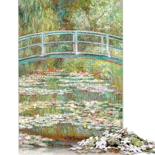 Puzzle für Erwachsene, 1000 Teile, „Brücke über einen Teich“, kreatives DIY-Puzzle, Holzpuzzle für ab 18 Jahren und Erwachsene, 520 Teile (52 x 38 cm) von SOQWBYG