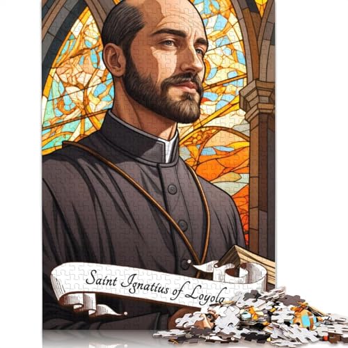 Puzzle für Erwachsene, 1000 Teile, „Heiliger Ignatius von Loyola“, kreatives DIY-Puzzle, Holzpuzzle für über 18 Jahre und Erwachsene, 520 Teile (52 x 38 cm) von SOQWBYG