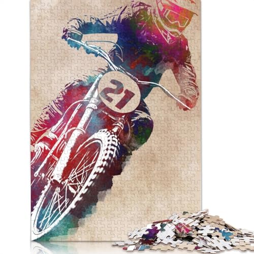 Puzzle für Erwachsene, 1000 Teile, Motorsport, Sport, DIY, kreatives Puzzle, Holzpuzzle für ab 18 Jahren und Erwachsene, 520 Teile (52 x 38 cm) von SOQWBYG