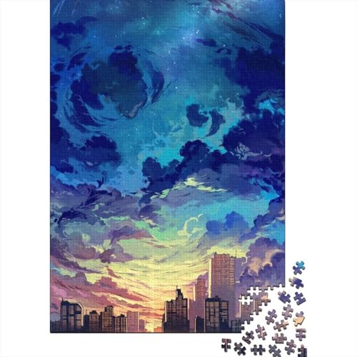 Puzzle für Erwachsene, 1500 Teile, Anime-Landschaft, Himmel, Puzzle für Teenager, Puzzle für Erwachsene und Teenager, Familienpuzzlespiel, 1500 Teile (85 x 57 cm) von SOQWBYG