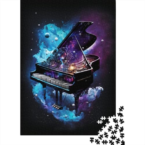 Puzzle für Erwachsene, 1500 Teile, Galaxy Piano Jigsaw, schwierige Holzpuzzles für Erwachsene, Geschenke, anspruchsvolles Spiel, 1500 Teile (85 x 57 cm) von SOQWBYG