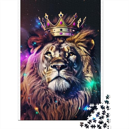 Puzzle für Erwachsene, 520 Teile, Puzzle „König der Löwen“, Lernspielzeug, Puzzle, Heim-Wanddekoration, 520 Teile (52 x 38 cm) von SOQWBYG