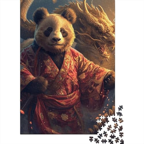 Puzzle für Erwachsene, 520 Teile, chinesisches Panda-Puzzle, Holzpuzzle für Erwachsene, Spiele, Lernspielzeug, 520 Teile (52 x 38 cm) von SOQWBYG