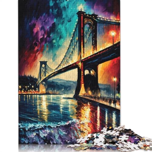 Puzzle für Erwachsene, Bosporus-Brücke, Istanbul, 1000-teiliges Puzzle, kreatives Holzpuzzle, Spielzeug, Dekompressionsspiele, Geschenke, 1000 Stück (75 x 50 cm) von SOQWBYG