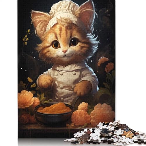 Puzzle für Erwachsene, Chefkoch-Kätzchen, 1000 Teile, Puzzlespiele, Lernspielzeug, Puzzles für ab 18 Jahren und Erwachsene, 1000 Teile (75 x 50 cm) von SOQWBYG