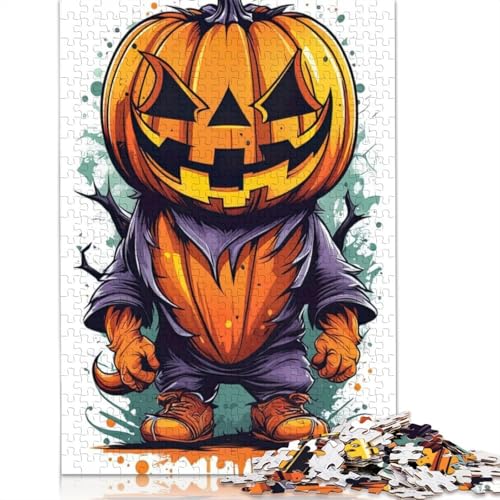 Puzzle für Erwachsene, Halloween-Kürbis-Puzzle für Erwachsene, Puzzle-Spielzeug, Familienspiele, Puzzle, dekoratives Zuhause, 1000 Teile (75 x 50 cm) von SOQWBYG