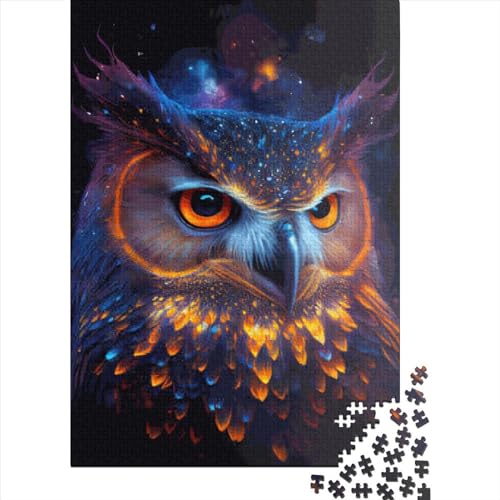 Puzzle für Erwachsene, Nebula Owl Puzzle 1000 Teile, kreatives Puzzle, geistiges Spielzeug, Zusammenbauspiele, 1000 Teile (75 x 50 cm) von SOQWBYG